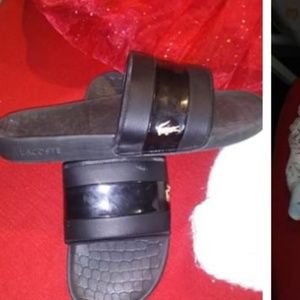 Womens Lacoste slides size 7